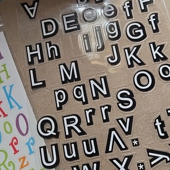 Alphabet stickers planner 2 packs seen colorful black a b c d black glitter red - Picture 6 of 15